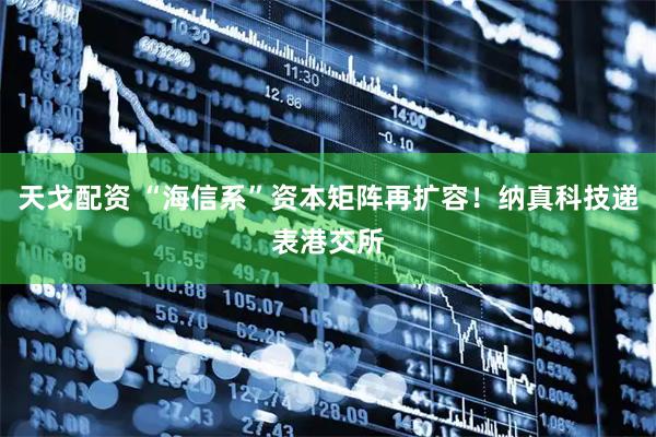 天戈配资 “海信系”资本矩阵再扩容！纳真科技递表港交所