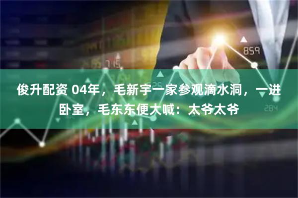 俊升配资 04年，毛新宇一家参观滴水洞，一进卧室，毛东东便大喊：太爷太爷